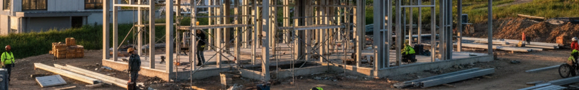 Modern hafif çelik villa inşaatı